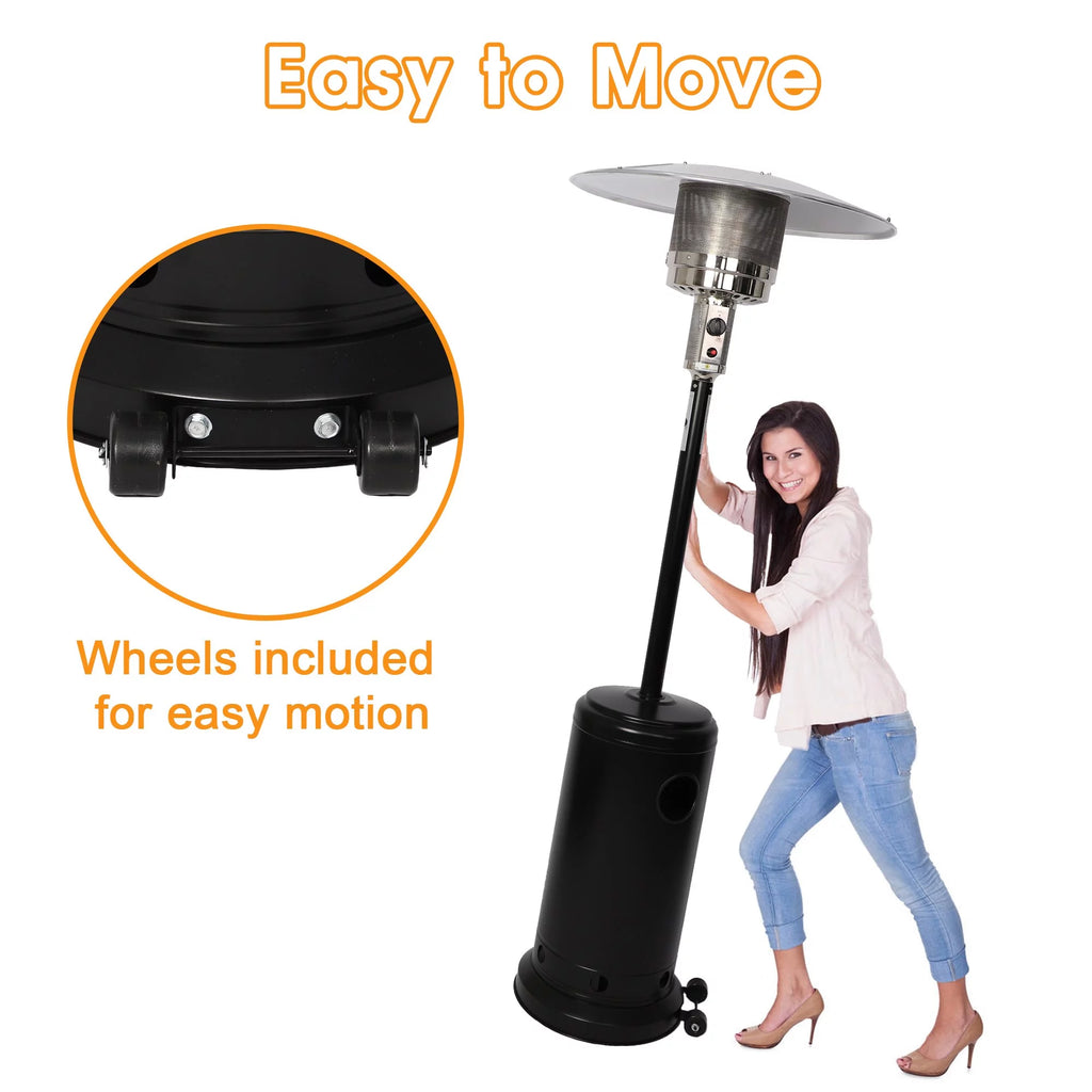 87 High Propane Patio Heater with Wheels V804