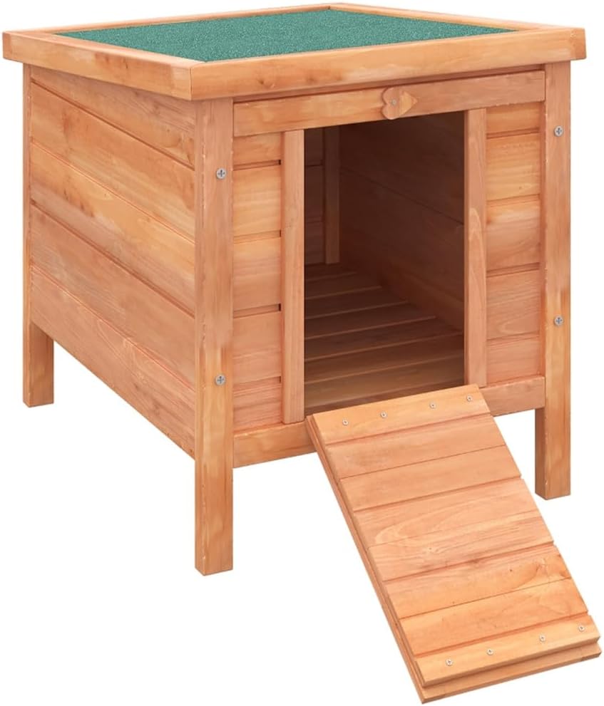Large Natural Wood Dog House L109