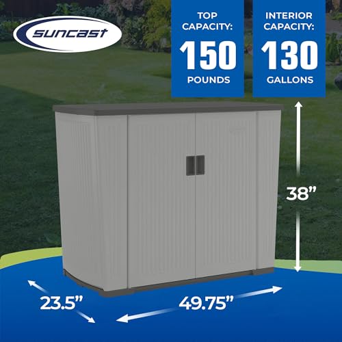 130 Gallon Dove Gray Outdoor Storage Shed T562