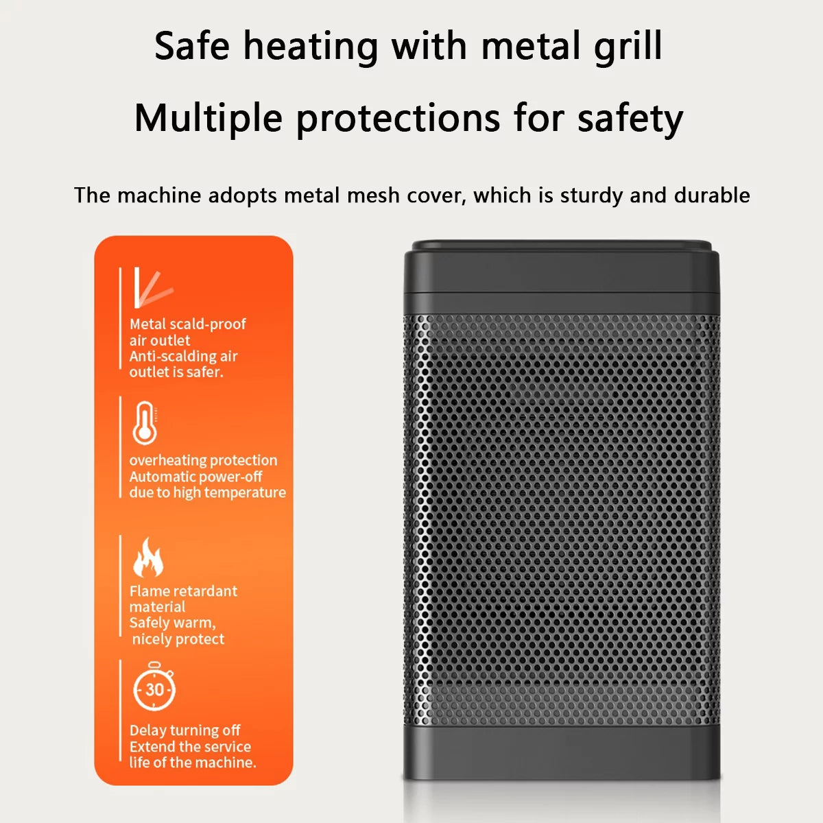 1500W Portable Electric Heater with Thermostat, Timer and Remote A3621