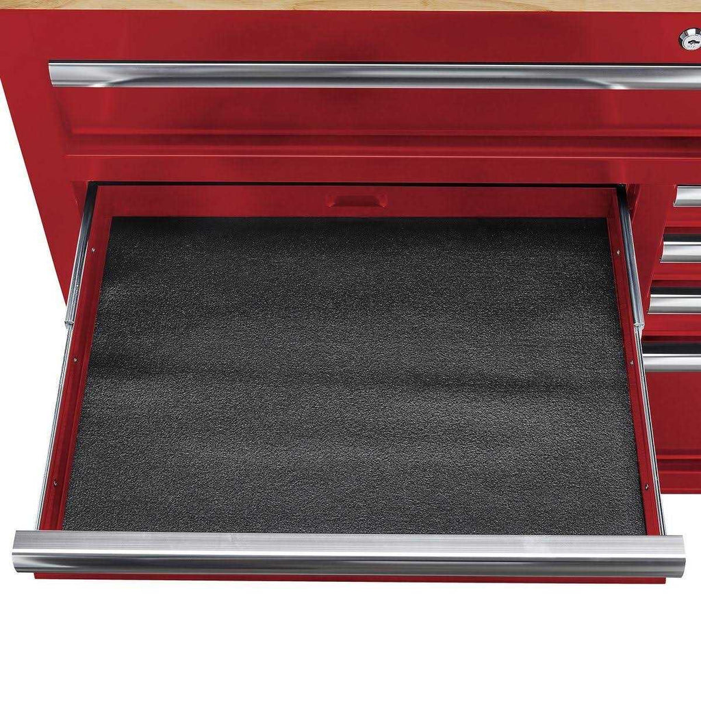 46 in. 9 Drawer Mobile Storage Cabinet with Solid Wood Top K18653