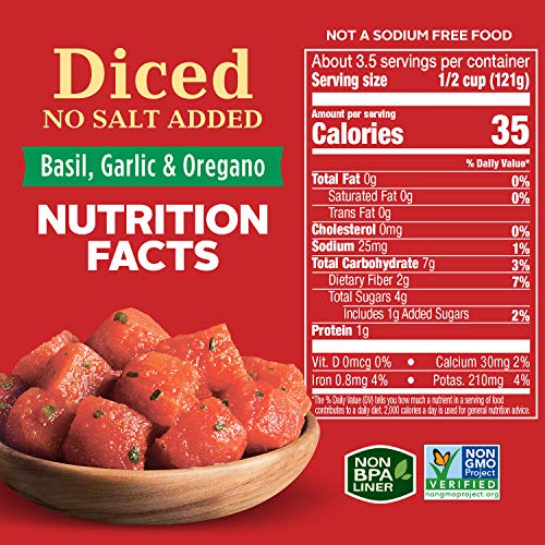 28 oz Pack of 6 Crushed Tomatoes No Salt Added L645