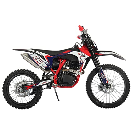 250cc Dirt Bike with 5-Speed Manual Transmission, Electric/Kick Start, 21"/18" Wheels (Black) I5614