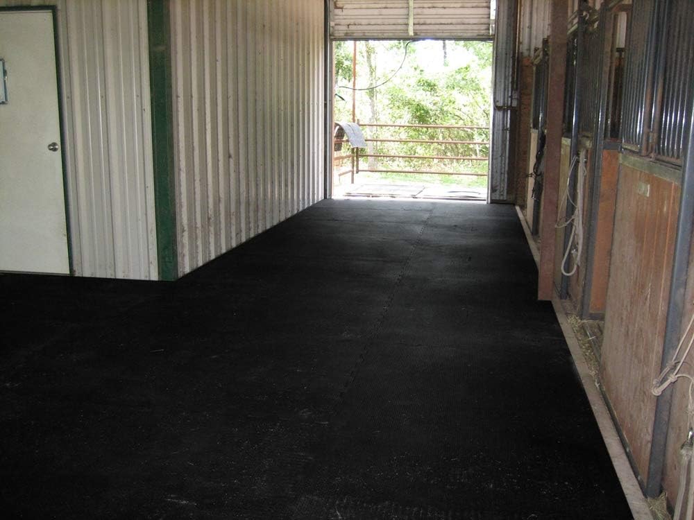 Heavy Duty Rubber Stall Tiles 6' x 6' Set 1/2 Thick 9 Tiles Total C6121
