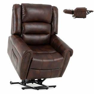 Beige Power Lift Recliner Chair with Adjustable Headrest I4909
