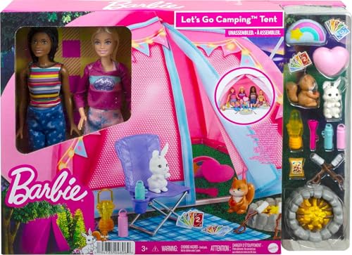 Camping Playset with Tent, 2 Dolls & 20 Pieces O401