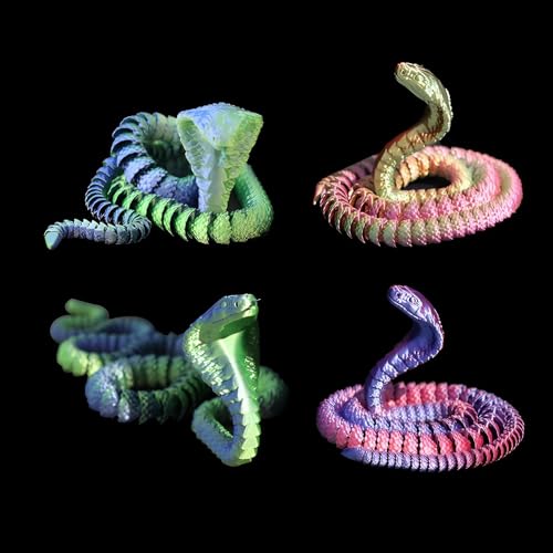 3D Printed Articulated Cobra Fidget Toy (Blue&Green 24in) Q6412