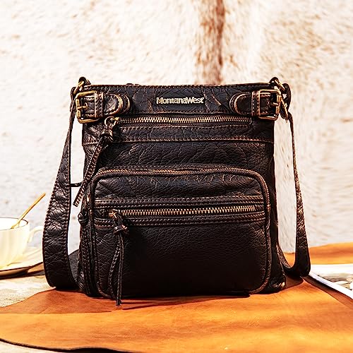 Soft Washed Leather Crossbody Shoulder Bag W394688