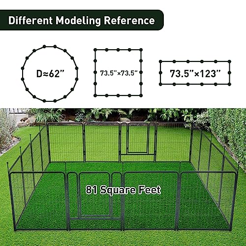 40" Height 16 Panels Foldable Dog Playpen E7331