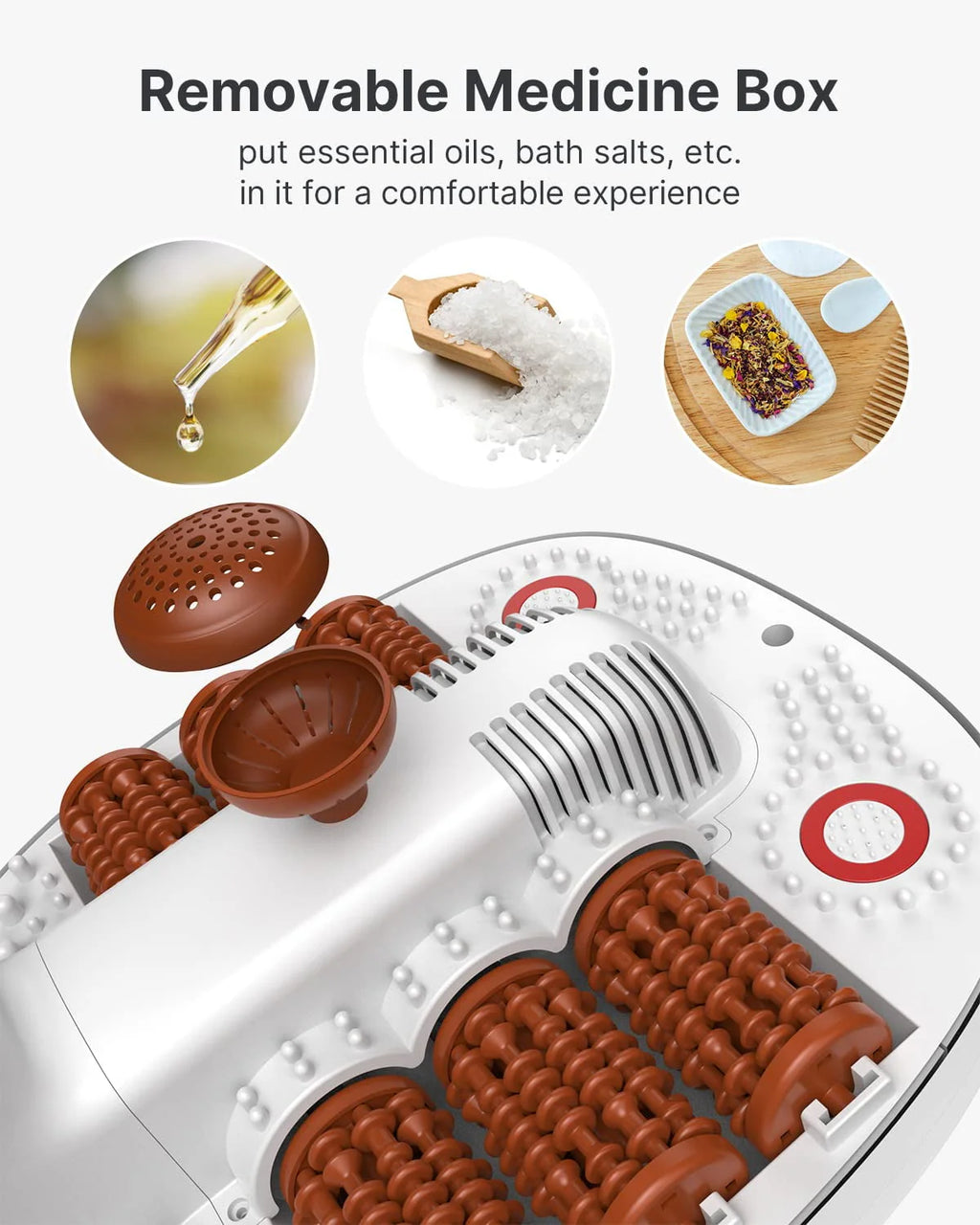 Foot Spa Bath Massager with Heat Bubbles Massage Y3077