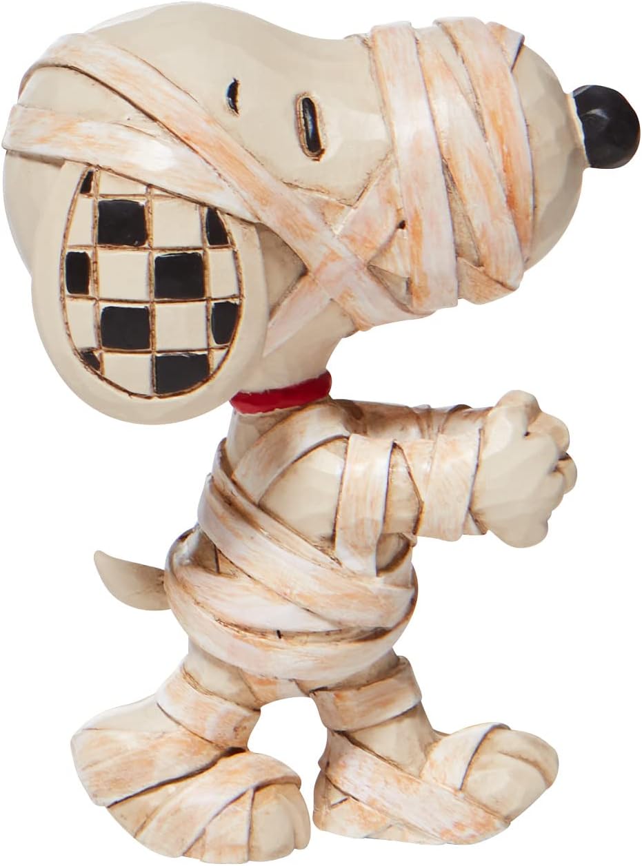 Snoopy Dressed as a Mummy Miniature Figurine, 3 Inch, Cream P529785