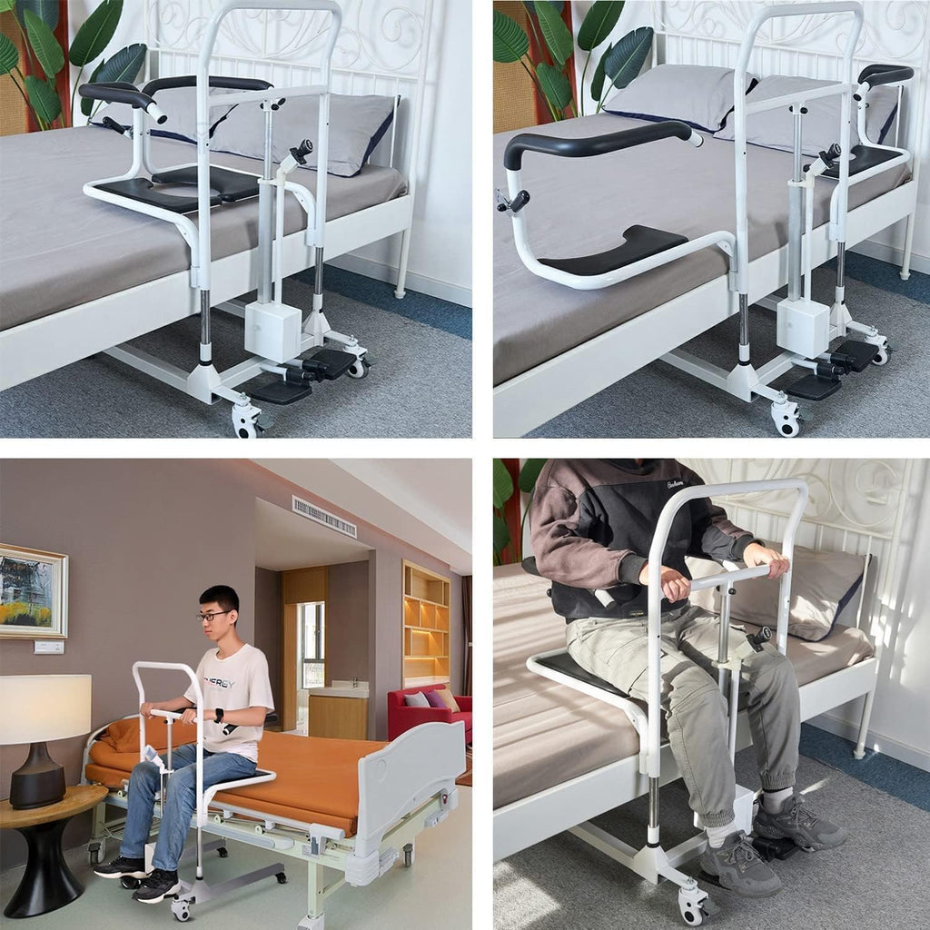 Electric Patient Lift Transfer Chair with 180° Split Seat and Bedpan H856456