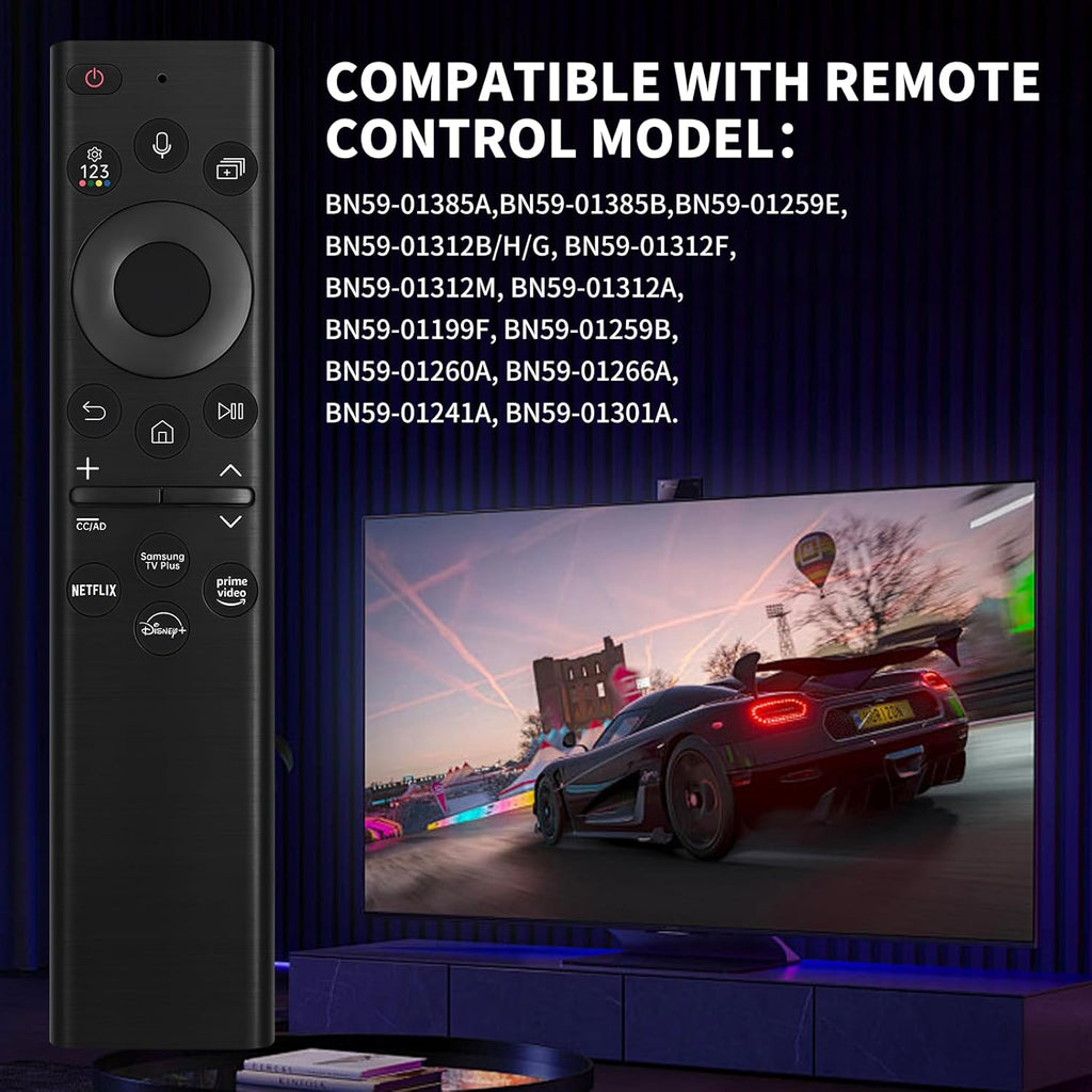Black Solar Voice Remote Control for Samsung TV P8528