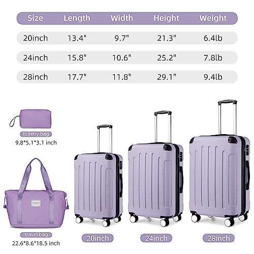 6 Piece Hardside Expandable Luggage Set with TSA Lock U47710