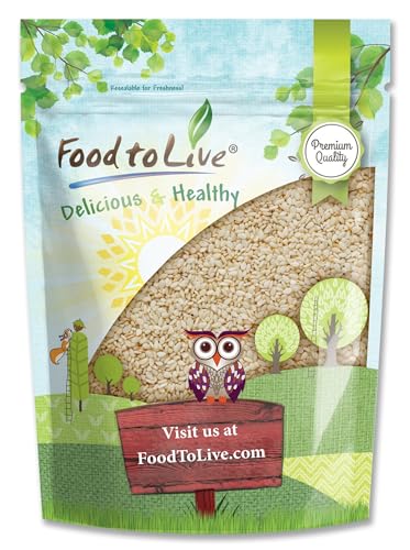 Hulled White Sesame Seeds, 1 Pound, Non-GMO, Kosher, Vegan, Unroasted, Bulk W213