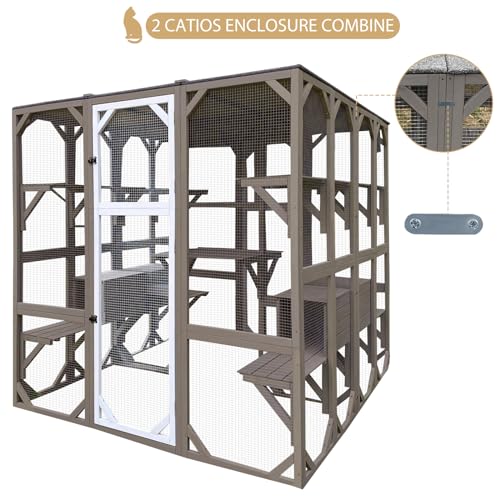 71" Wooden Cat Enclosure A443