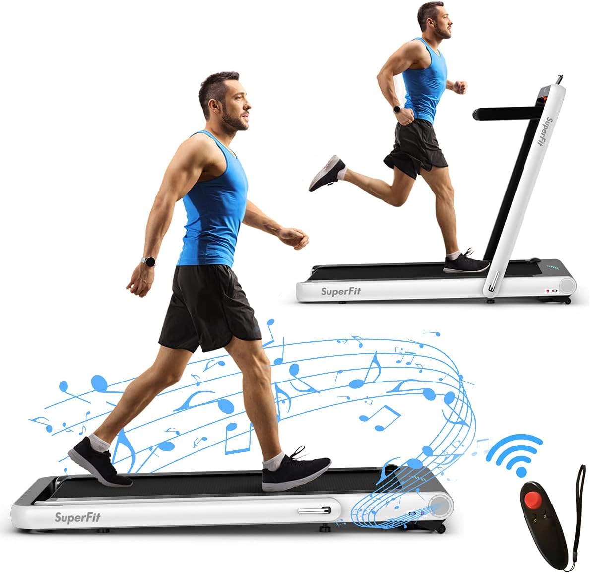 2 in 1 Folding Treadmill with APP Control S39568