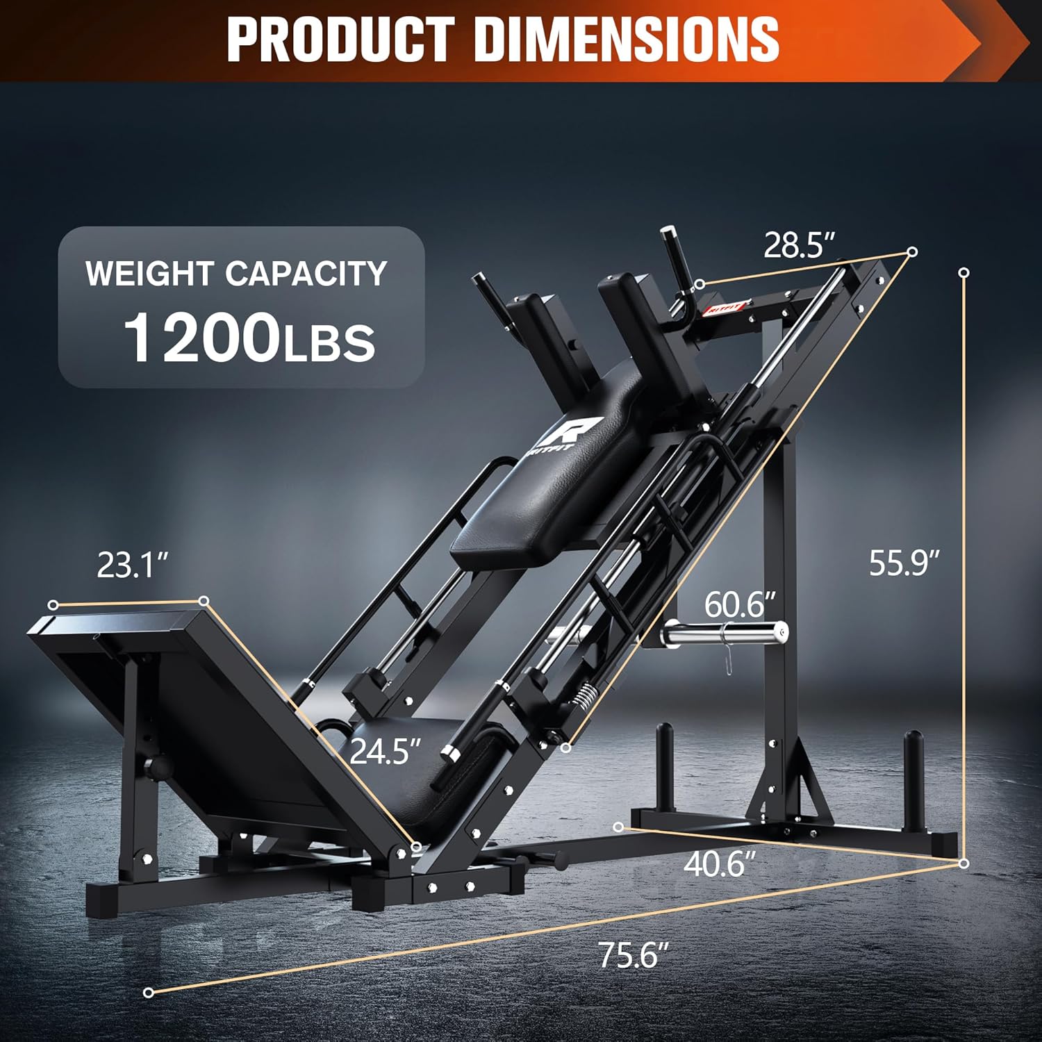 Adjustable Leg Press Hack Squat Machine with Linear Bearing N39899