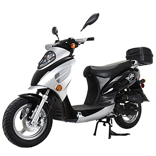 Black 50cc Moped with 10" Aluminum Wheels I287648