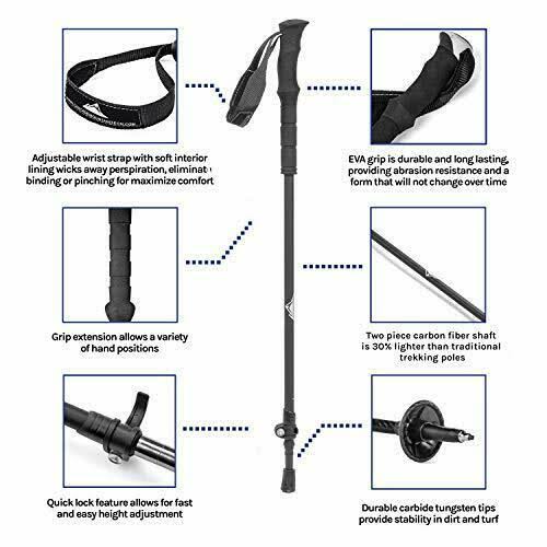 Ultralight Carbon Fiber Hiking Trekking Poles G58908