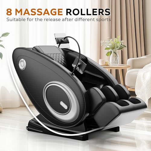 Black Zero Gravity Massage Chair Recliner with Heating K1130