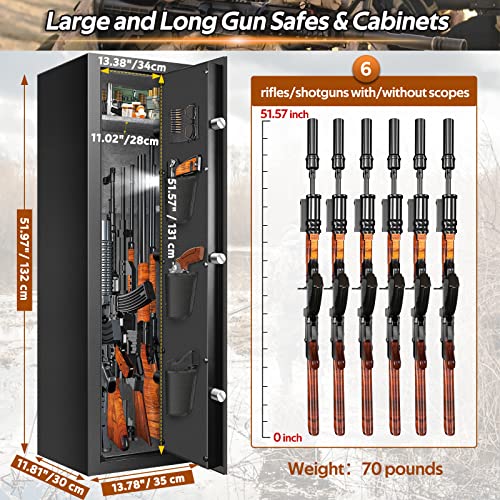 7-8 Rifle Gun Safe Fire Resistant with Removable Shelf A859952