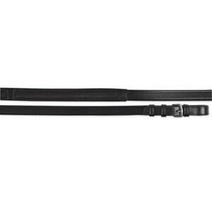 Calf-Lined Reins Full Black Buckle V581