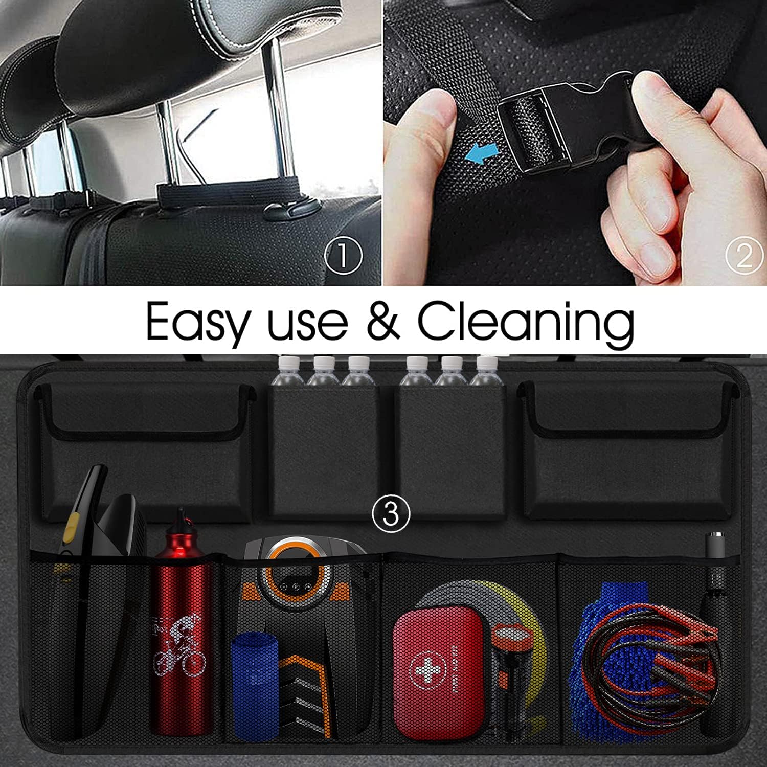 Car Trunk Organizer with 8 Large Storage Bag K958159