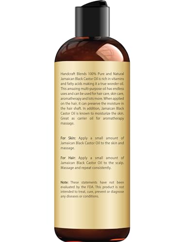 16 Fl Oz 100% Pure Natural Jamaican Black Castor Oil F864