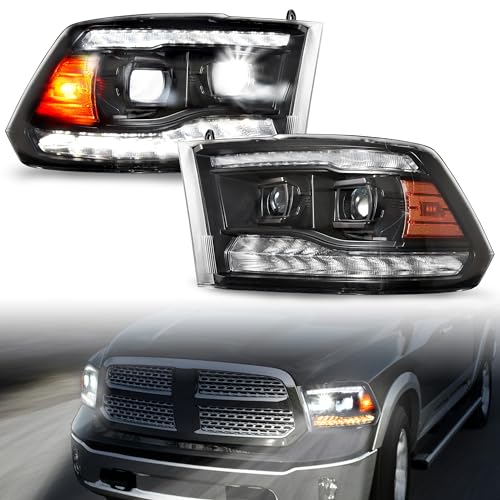 Full LED Projector Headlights Set for 2009-2018 Dodge Ram 1500 (2PCS) M2227
