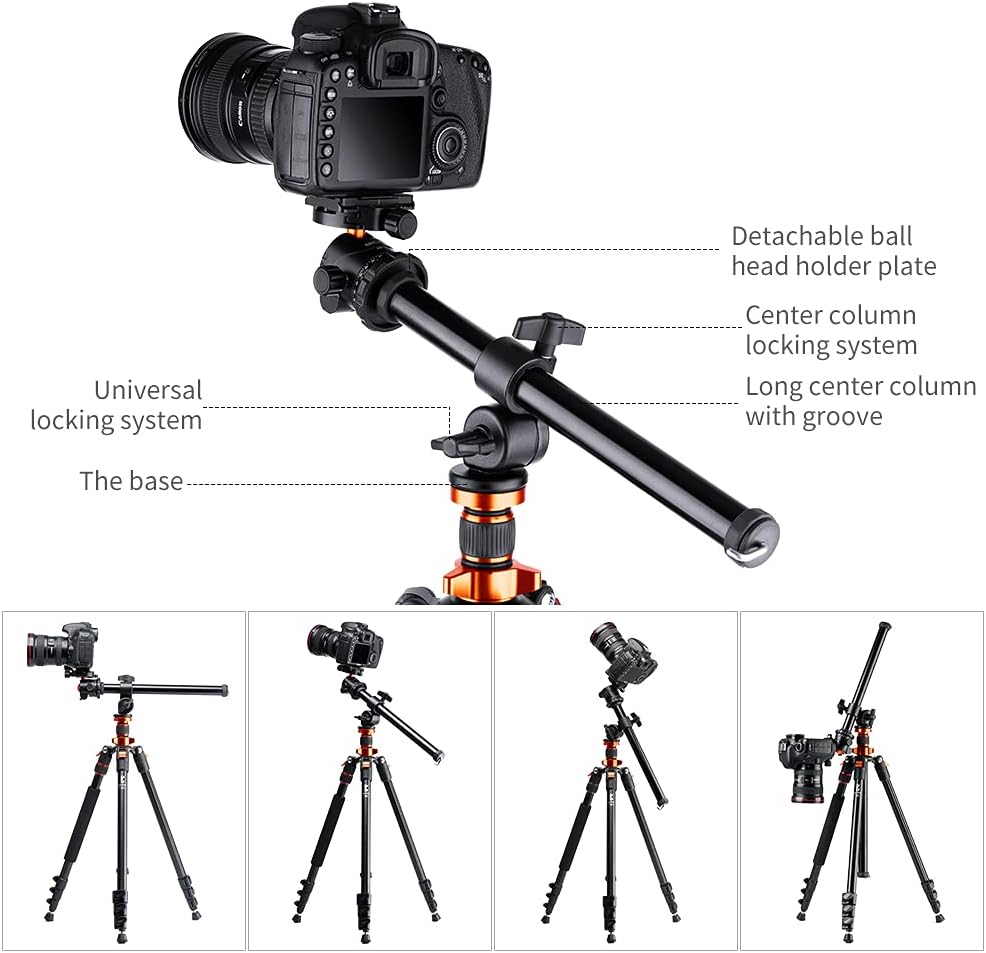 78 inch DSLR Camera Tripod with Magnesium Alloy Center Column J737444
