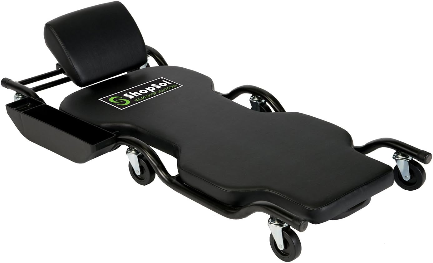 Heavy-Duty Automotive Creeper with Adjustable Headrest, 450-Pound Capacity L822847