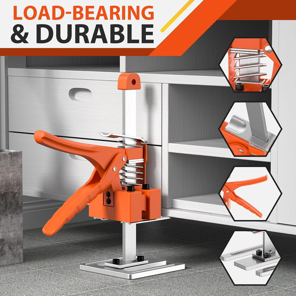 15 In Construction Jack, Multifunctional Furniture Lifter Jacks, Handheld Tool, Load 490LBS Z560930