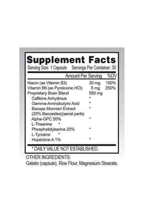 30 Capsules Brain Focus Supplement F897