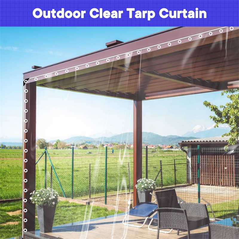 8x8 FT Heavy Duty Clear Vinyl Tarp C388316