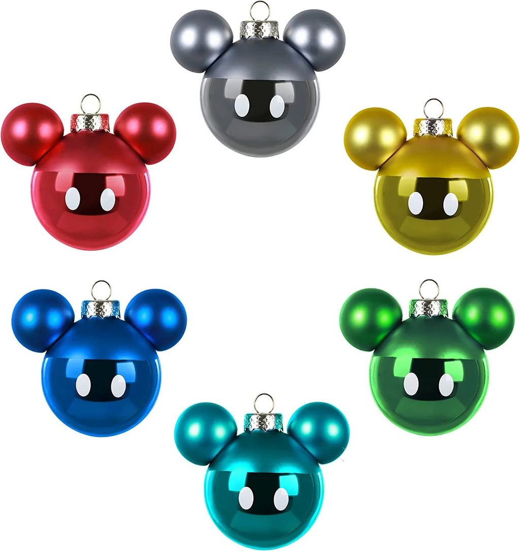 Disney Mickey Mouse Glass Christmas Ornaments A230780