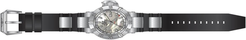 White Mother-Of-Pearl Black Rubber Watch Y5869