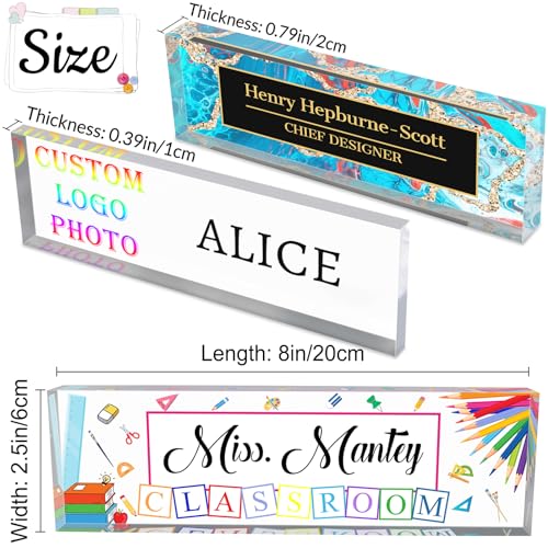 Custom Acrylic Nameplate Desk Plaque P4405