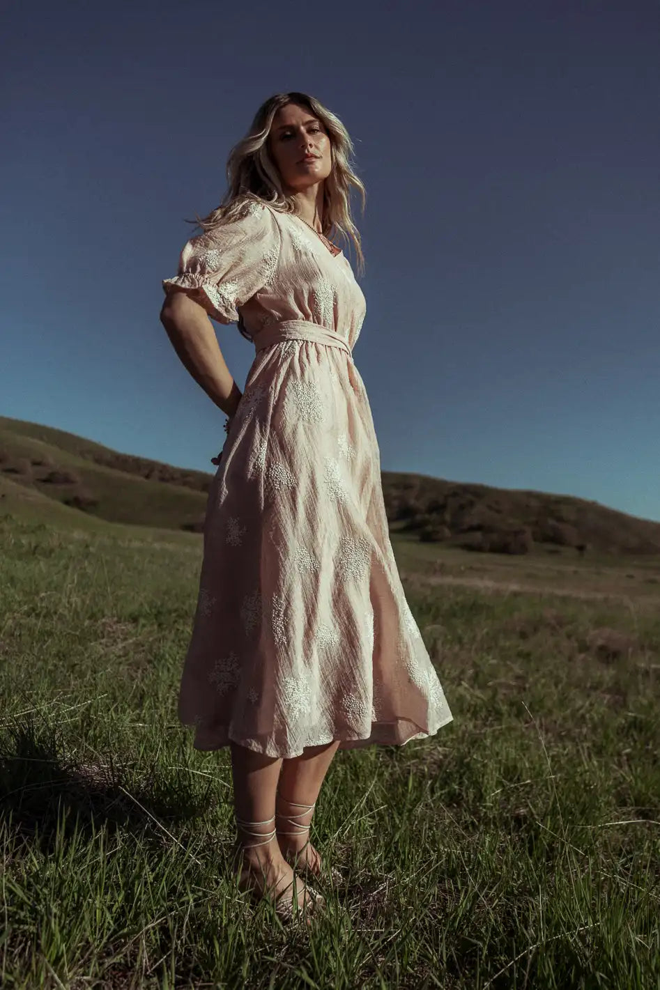 Embroidered Midi Dress W161665