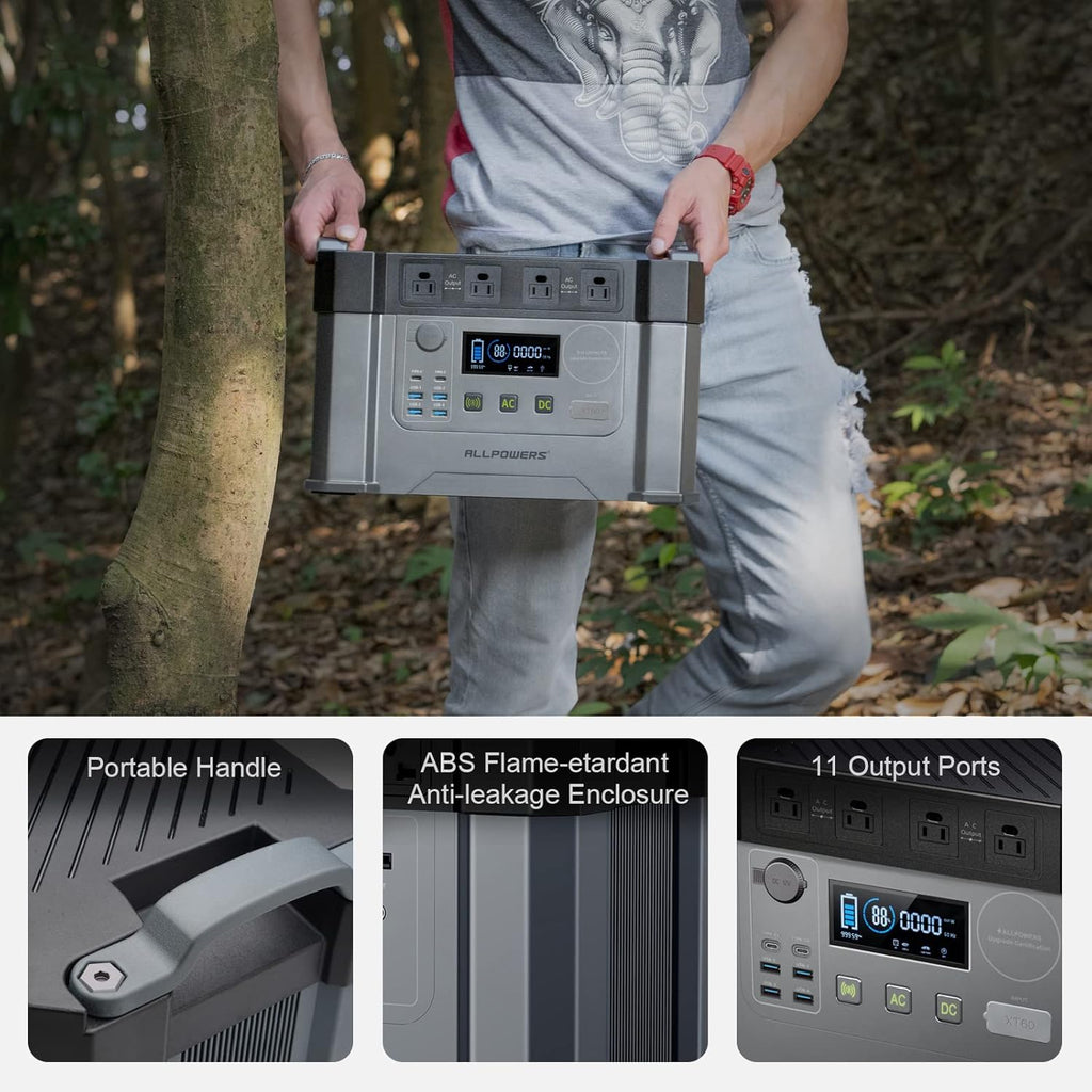 2000W Portable Power Station 1500Wh MPPT Solar Generator with 4 AC Outlets S276