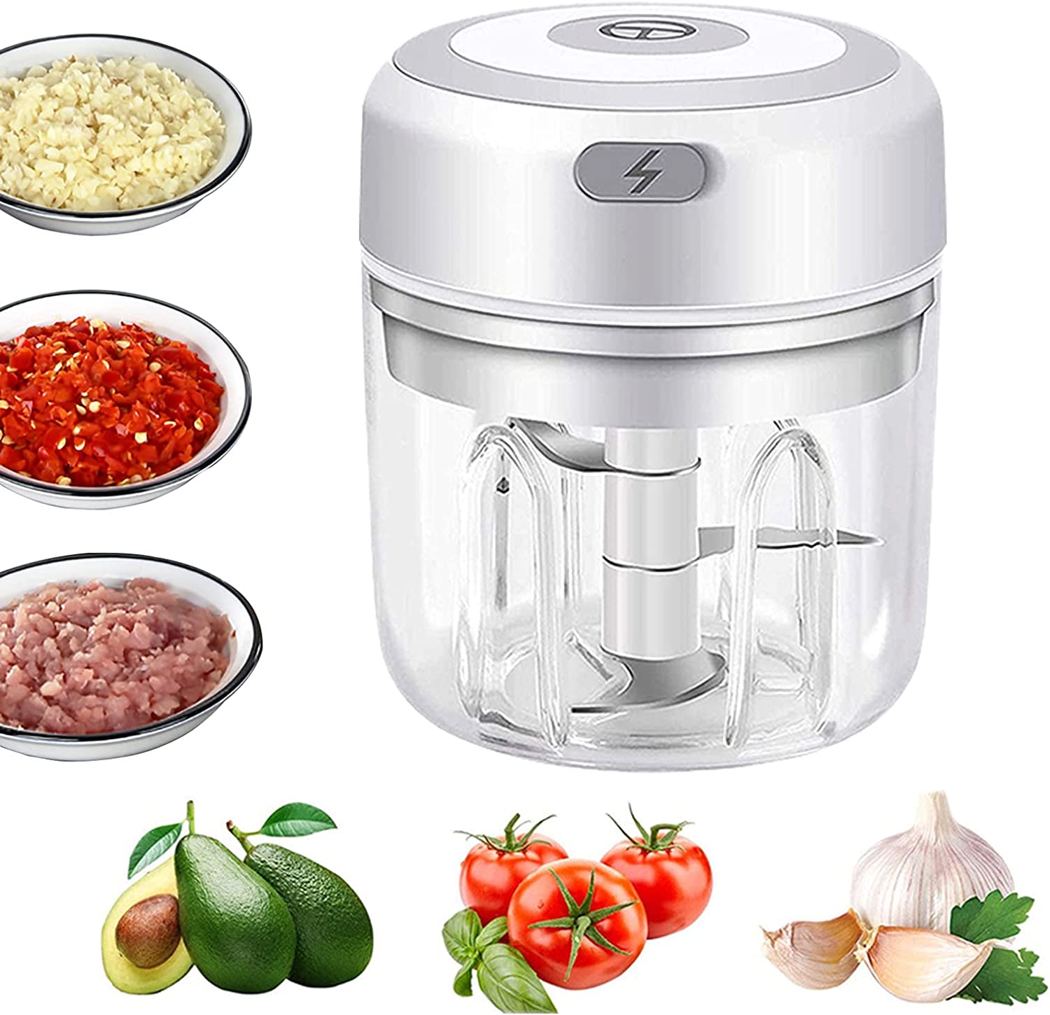 250ml Electric Mini Garlic Chopper Food Processor A300999