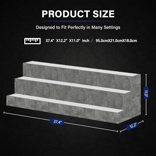 Grey LED Illuminated Bottle Shelf F514