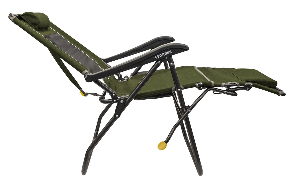 Adjustable Folding Recliner Camping Chair, Heathered Loden N306