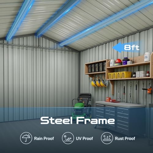 Grey Metal Outdoor Storage Shed G16741