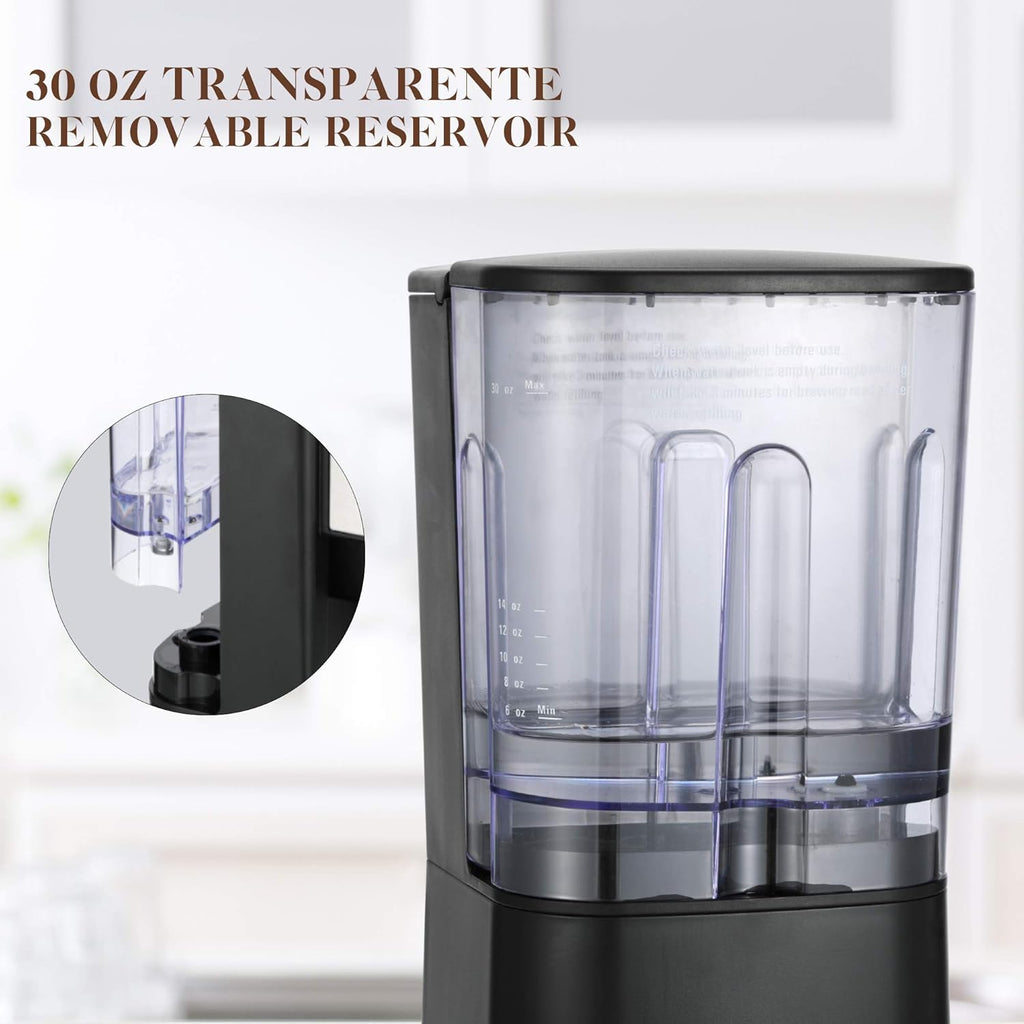 Single Serve Coffee Maker with Adjustable Drip Tray 30oz Removable Reservoir I790242