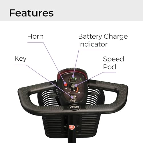 Compact Travel Power Scooter, 4 Wheel H93258
