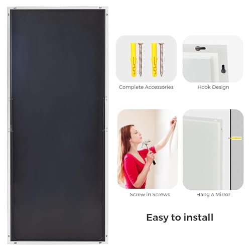 Black 65"x24" Full Length Mirror with Aluminum Alloy Frame X62059