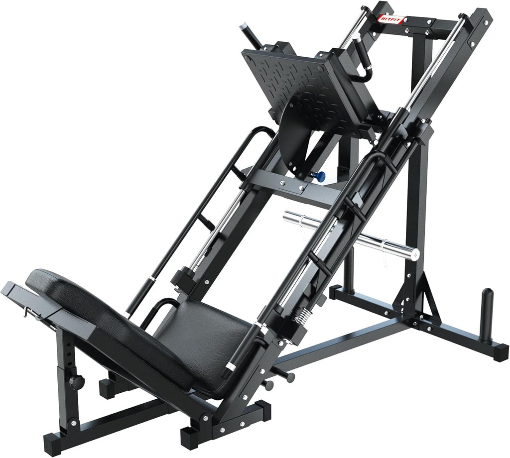 Adjustable Leg Press Hack Squat Machine with Linear Bearing N39899
