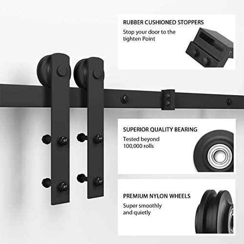 6.6FT Barn Door Hardware Kit X6395