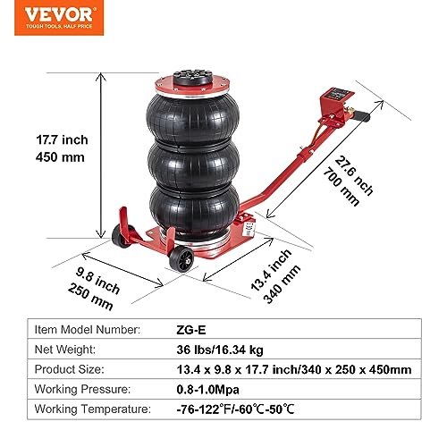 3 Ton Triple Bag Air Jack with Six Steel Pipes X21871